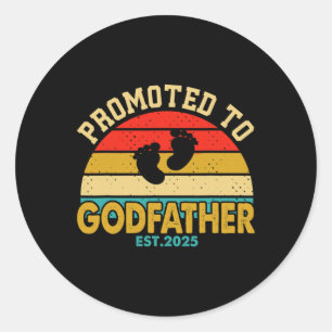 Sticker Rond Promu Au Parrain 2025 Vintage Chemise Nouveau Fath