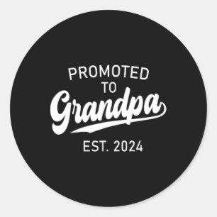 Sticker Rond Promu Grand-père Est 2025 Pour Nouveau Grand-père