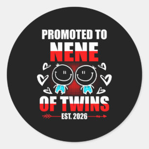 Sticker Rond Promu nene de jumeaux 2026 grossesse de maman