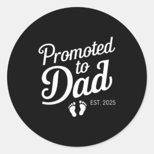 Sticker Rond Promu Papa En 2025 Drôle Futur Papa T-Shirt