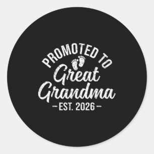 Sticker Rond Promue Grand-mère Est 2026 Première fois Nouvelle