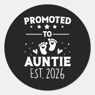 Sticker Rond Promue Tante 2026 Tante À Venir 2026 Annonce Bébé