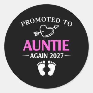Sticker Rond Promue Tante Encore Une Fois 2027 Cœur