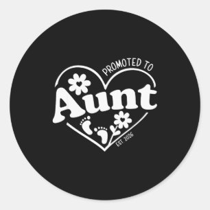 Sticker Rond Promue Tante Estimée 2026 Nouvelle grossesse de Ta