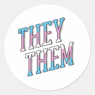 Sticker Rond Pronoms Trans Ils Elles