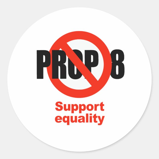 Sticker Rond PROP ANTITI 8 - Soutien à l'égalité (Devant)