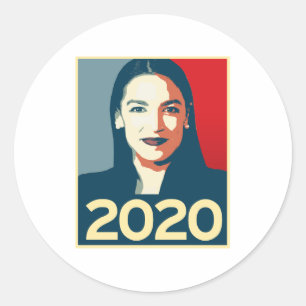 Sticker Rond Propagande AOC 2020