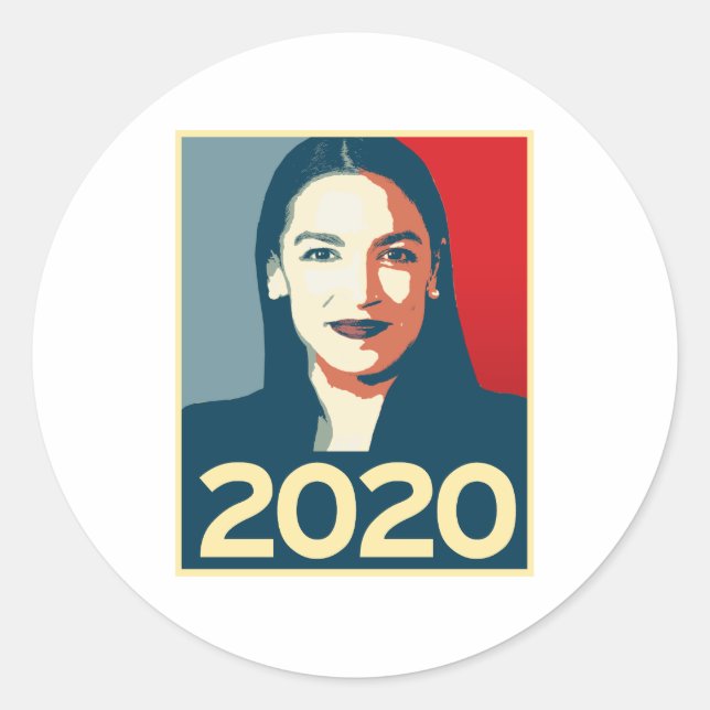 Sticker Rond Propagande AOC 2020 (Devant)