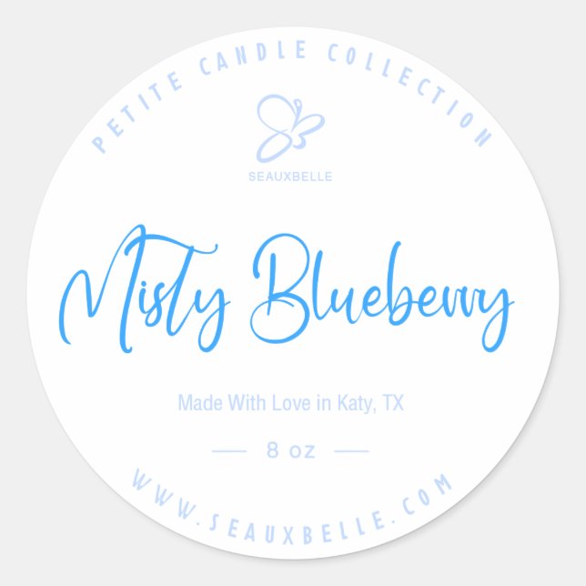 Sticker Rond Propre Classique Minimaliste  (Devant)