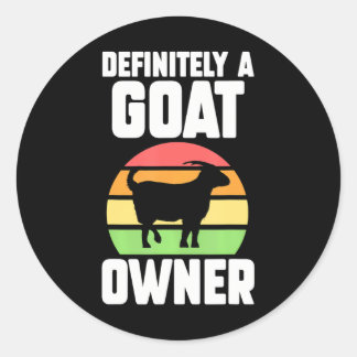Sticker Rond propriétaire de chèvre ferme de chèvres