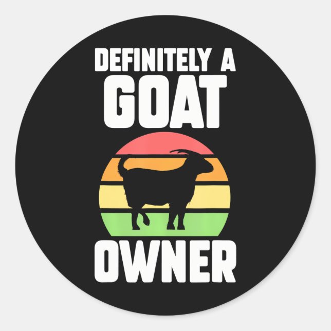 Sticker Rond propriétaire de chèvre ferme de chèvres (Devant)