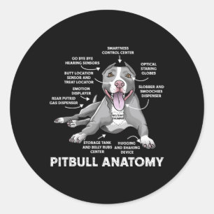 Sticker Rond Propriétaire du chien de garde de Bulldog