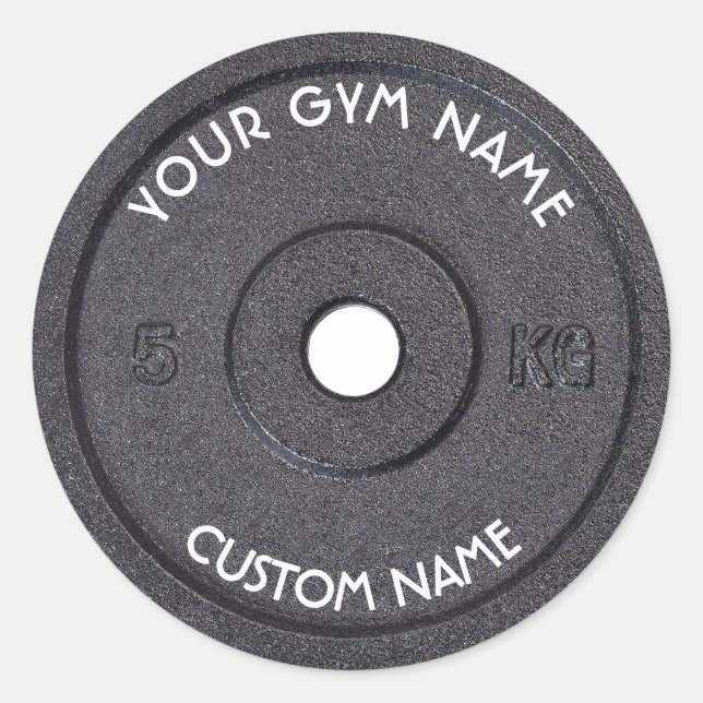 Sticker Rond Propriétaire ou utilisateur de gymnase avec le (Devant)