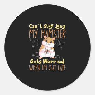 Sticker Rond Propriétaires d'animaux de compagnie Hamster Meme