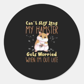 Sticker Rond Propriétaires d'animaux de compagnie Hamster Meme