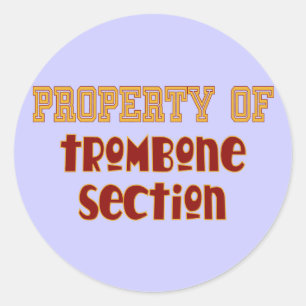 Sticker Rond Propriété de la section Trombone