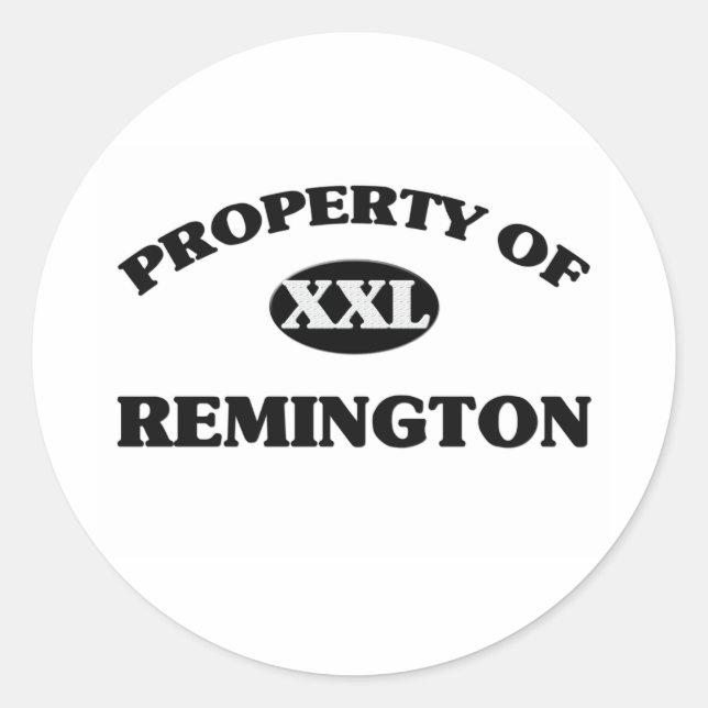 Sticker Rond Propriété de REMINGTON (Devant)