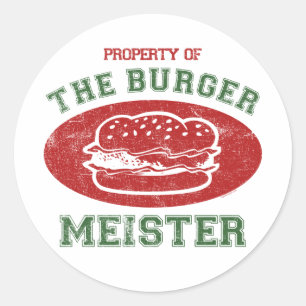 Sticker Rond Propriété d'hamburger Meister