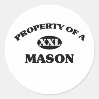 Sticker Rond Propriété d'un MASON