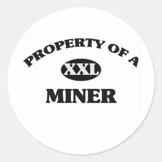 Sticker Rond Propriété d'un MINER