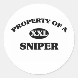 Sticker Rond Propriété d'un SNIPER