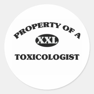 Sticker Rond Propriété d'un TOXICOLOGISTE