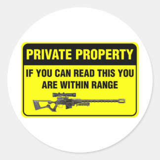 Sticker Rond Propriété privée