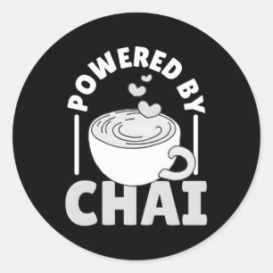 Sticker Rond Propulsé Par Chai Tea Masala Chai