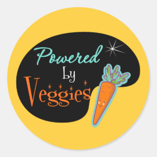 Sticker Rond Propulsé par des Légumes