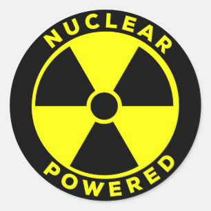 Sticker Rond Propulsé par énergie nucléaire