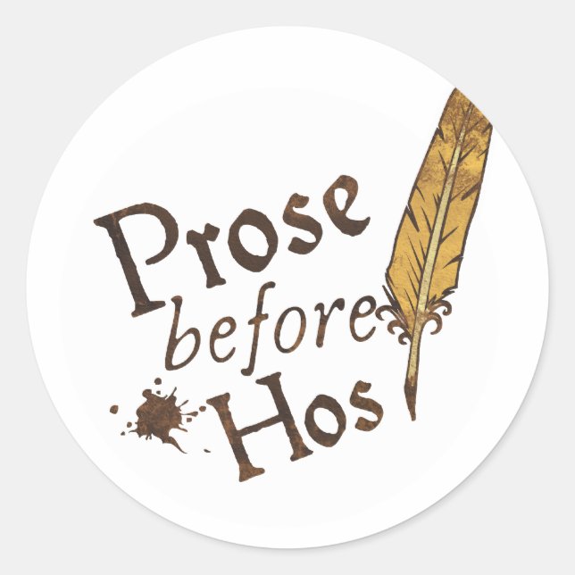 Sticker Rond Prose avant Hos (Devant)