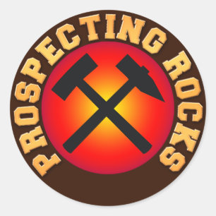 Sticker Rond Prospection des roches