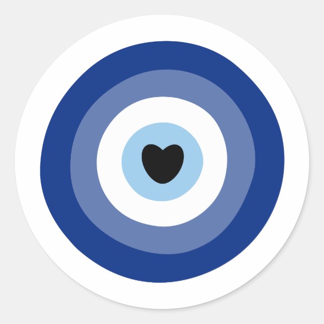 Sticker Rond Protection contre les symboles oculaires (Devant)