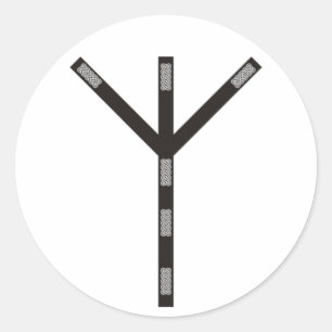 Sticker Rond Protection d'Algiz Rune