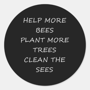 Sticker Rond Protection de l'environnement - Aider L'Environnem