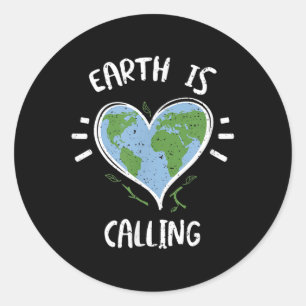 Sticker Rond Protection de l'environnement_ Appel de la Terre -