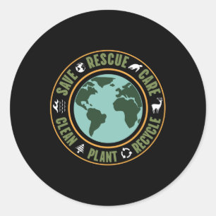 Sticker Rond Protection de l'environnement, Conservation de la