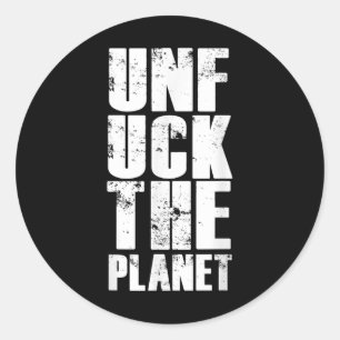 Sticker Rond Protection de l'environnement Nature Planète Envir