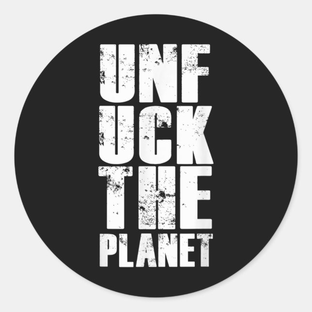 Sticker Rond Protection de l'environnement Nature Planète Envir (Devant)