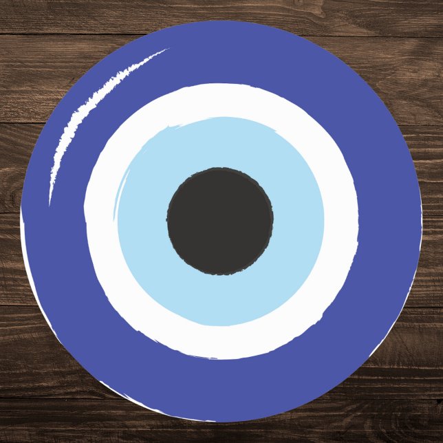 Sticker Rond Protection des yeux bleus (Créateur téléchargé)