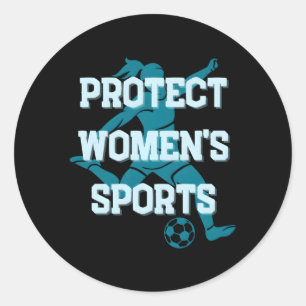 Sticker Rond Protect'S Sports Feminist