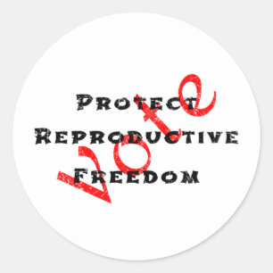 Sticker Rond Protéger la liberté de reproduction Vote