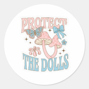 Sticker Rond Protéger L'Autocollant Rétro Pour L'Égalité Des Se