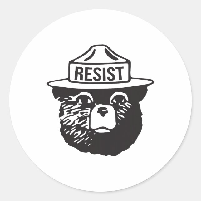 Sticker Rond Protéger le parc national anti-Trump 8647 contre l (Devant)