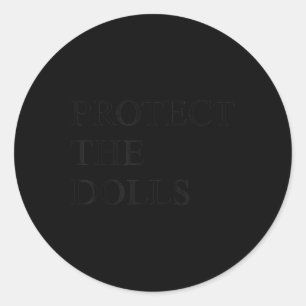 Sticker Rond Protéger Les Poupées