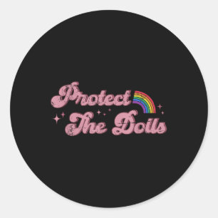 Sticker Rond Protéger les poupées, Égalité des sexes, Droits de