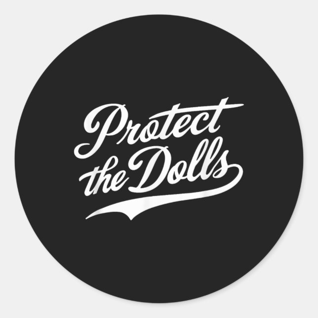 Sticker Rond Protéger les poupées - Trans Femmes Solidarité Rét (Devant)