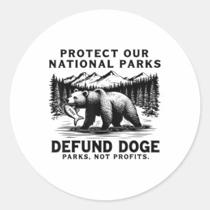 Sticker Rond Protéger Nos Parcs Nationaux Défendre Les Parcs De