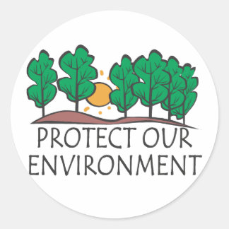 Sticker Rond Protéger notre environnement