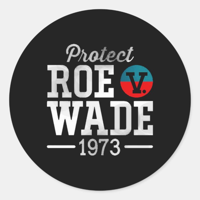 Sticker Rond protéger roe v wade 8 (Devant)